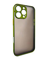 Матовий протиударний чохол для iPhone 16 Pro Max хакі бампер