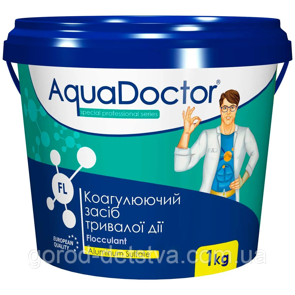 Коагулянт (флокулянт) AquaDoctor FL проти каламутності у воді басейну у гранулах 1 кг