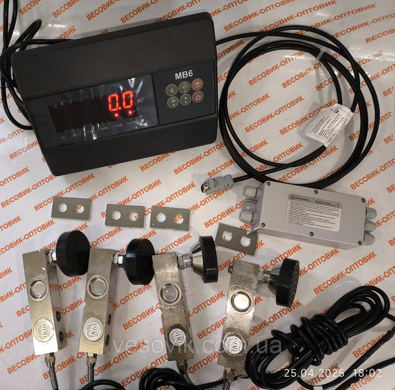Комплект обладнання до 4000кг (ZEMIC MB6/А6 +CZL803 4шт +кабель +суматор) для виготовлення ваг