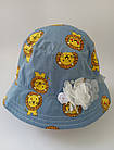 Дитяча літня панама для дівчинки, гарна панама бавовна для дівчинки 46-48, фото 3