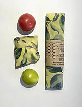 2 шт багаторазова воскова упаковка для продуктів, серветка обгортка вощанка, екоупаковка, вощені серветки