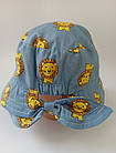 Дитяча літня панама для дівчинки, гарна панама бавовна для дівчинки 46-48, фото 4