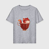 Футболка унісекс аніме "Genshin Impact" Котик Ділюк 3, фото 4