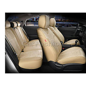 Повний комплект авточохлів CarFashion, модель 5D SHELL PLUS, бежевий/бежевий