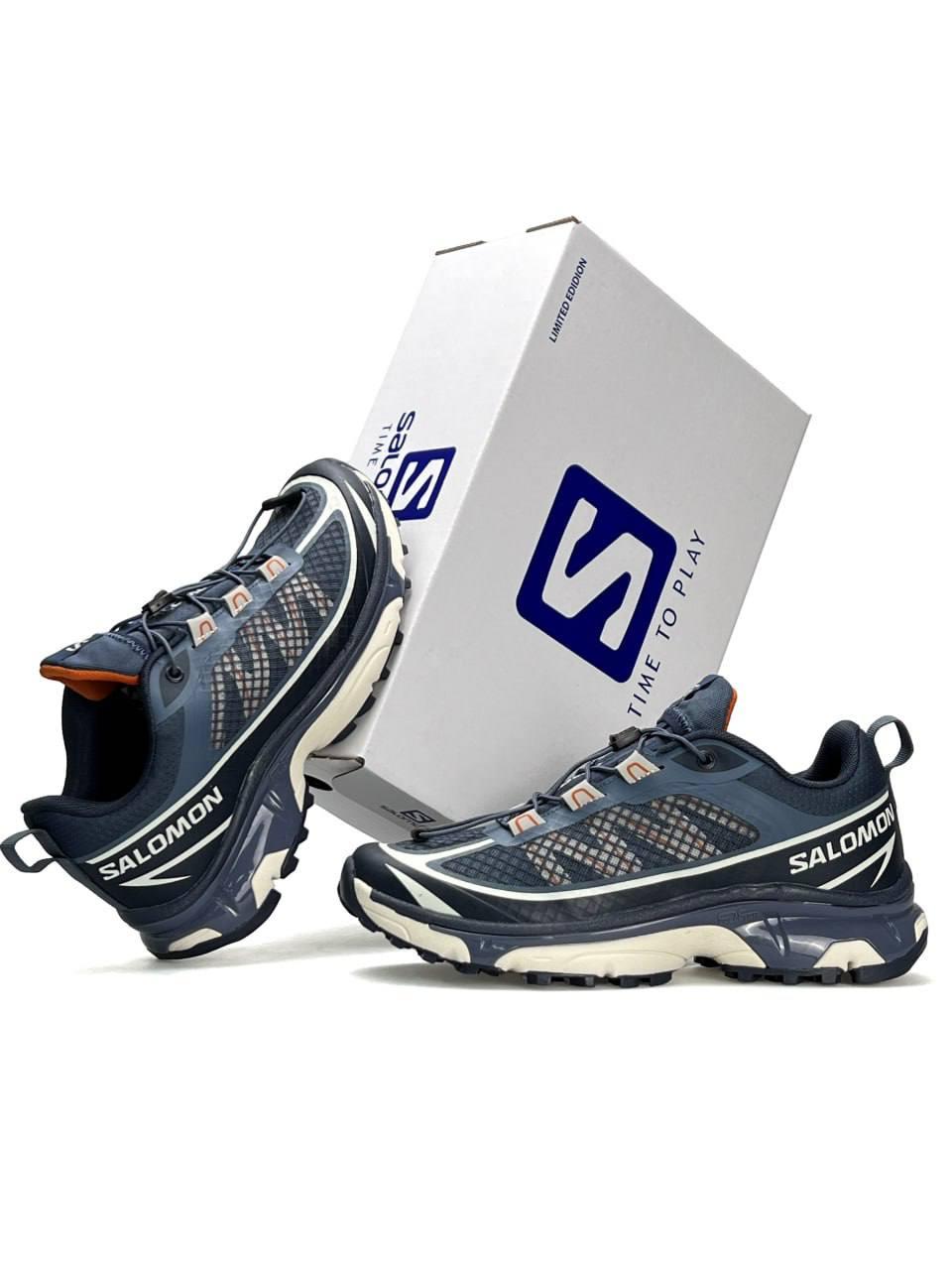 Чоловічі кросівки Salomon XT-6 FT Navy White Сині Взуття Саломон Лаб XT-6 текстиль нейлон система ВОА демісезон, фото 1
