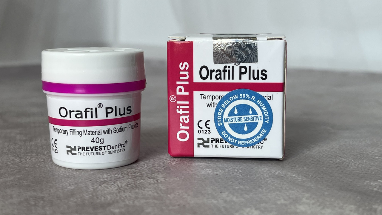 Orafil Plus — тимчасовий пломбувальний матеріал із фторидом натрію 40 г PREVEST DenPro