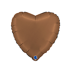 18" GRABO-ГР 016 СЕРЦЕ Сатин Шоколадне | Satin Chocolate