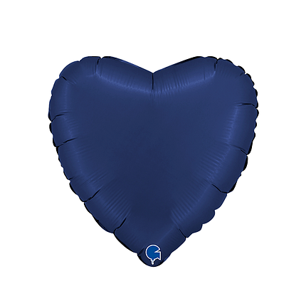 18" GRABO-ГР 055 СЕРЦЕ Сатин Синій | Satin Blue Navy, фото 1