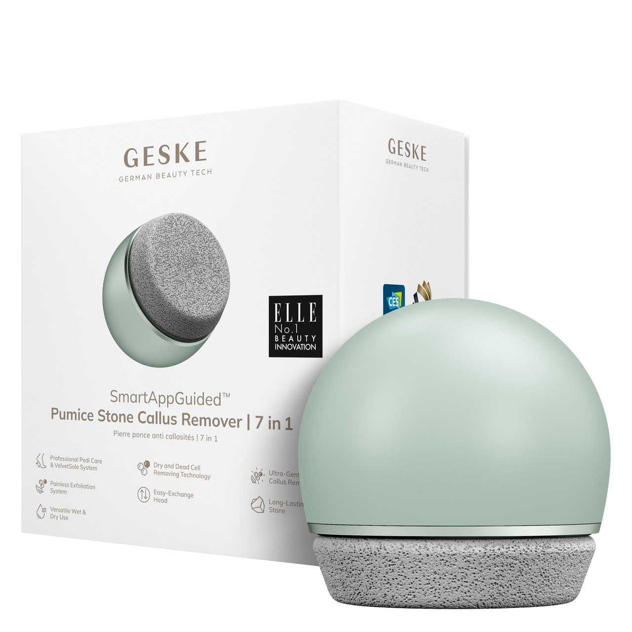 Набір для догляду за стопами Geske Pumice Stone Callus Remover 7в1 (Green)