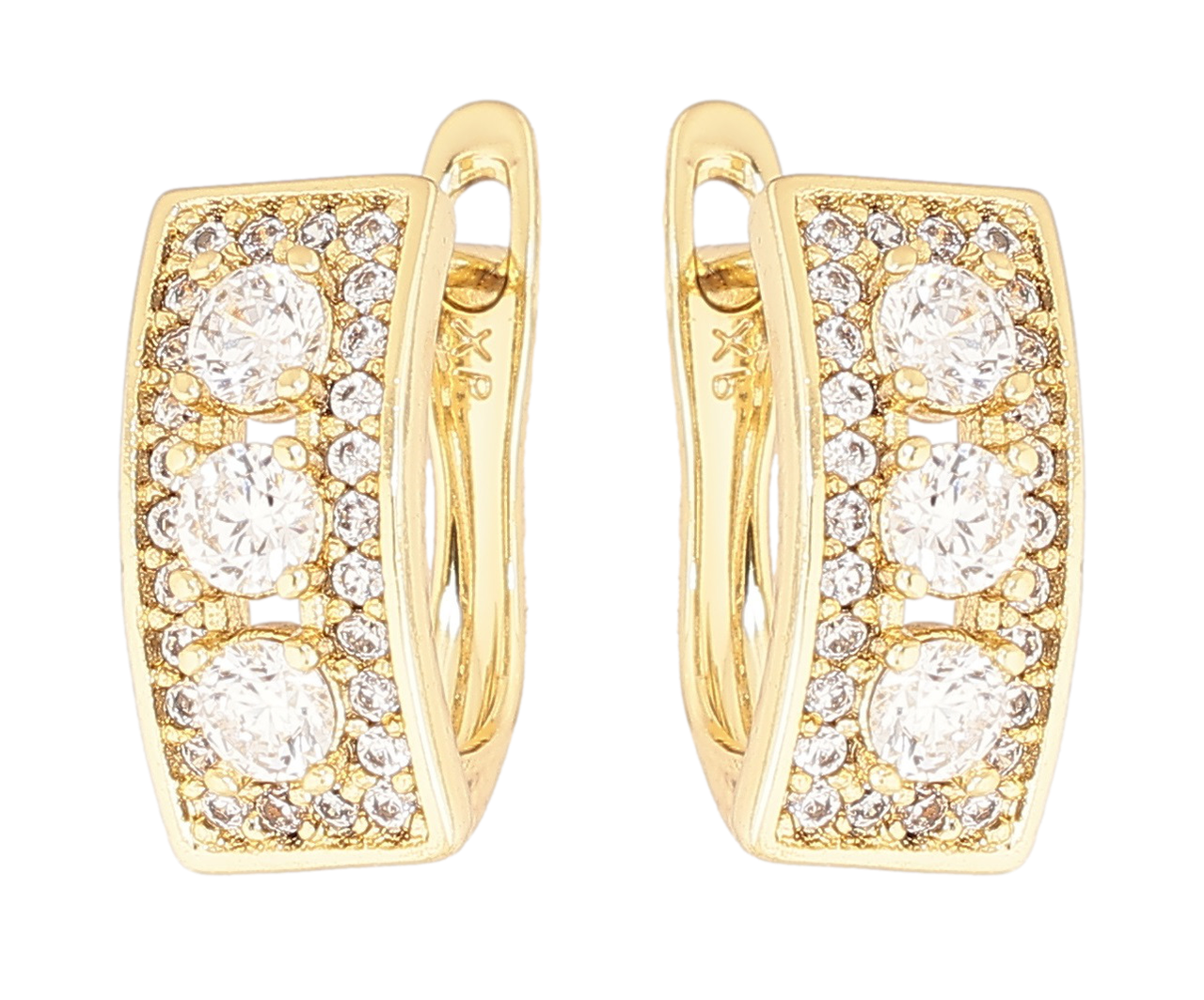 Сережки Xuping Позолота 14K англійський замок «Інкрустація кристалами»