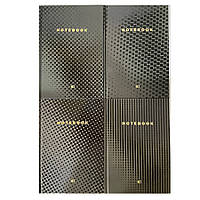 Блокнот прошитий, А5,  96 аркушів, клітинка , тверда обкладинка, "Black", ArtPrint (04)