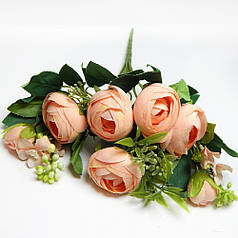 Букет півонії закритих, персикові, 30 см