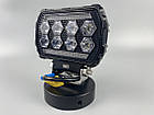 Фара LED квадратна 8 Led chip 12/24V. Широкий промінь + DRL світло + стробоскоп, світло 6500 К, IP67, фото 3