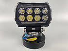 Фара LED квадратна 8 Led chip 12/24V. Широкий промінь + DRL світло + стробоскоп, світло 6500 К, IP67, фото 4