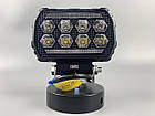 Фара LED квадратна 8 Led chip 12/24V. Широкий промінь + DRL світло + стробоскоп, світло 6500 К, IP67, фото 5