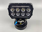 Фара LED квадратна 8 Led chip 12/24V. Широкий промінь + DRL світло + стробоскоп, світло 6500 К, IP67, фото 6