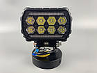 Фара LED квадратна 8 Led chip 12/24V. Широкий промінь + DRL світло + стробоскоп, світло 6500 К, IP67, фото 7