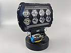 Фара LED квадратна 8 Led chip 12/24V. Широкий промінь + DRL світло + стробоскоп, світло 6500 К, IP67, фото 8