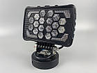 Фара LED квадратна 18 Led chip 12/24V. Широкий промінь + DRL світло + стробоскоп, світло 6500 К, IP67, фото 10