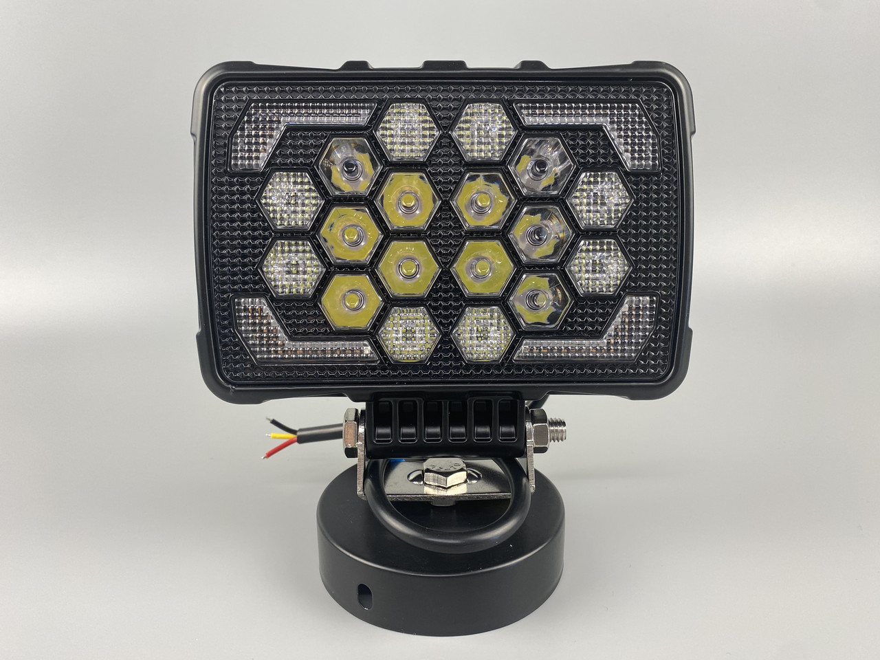 Фара LED квадратна 18 Led chip 12/24V. Широкий промінь + DRL світло + стробоскоп, світло 6500 К, IP67, фото 1