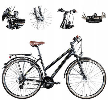 🚲 Жіночий трекінговий велосипед Zundapp T700 28" | 21 передача | Амортизатор | Shimano Altus
