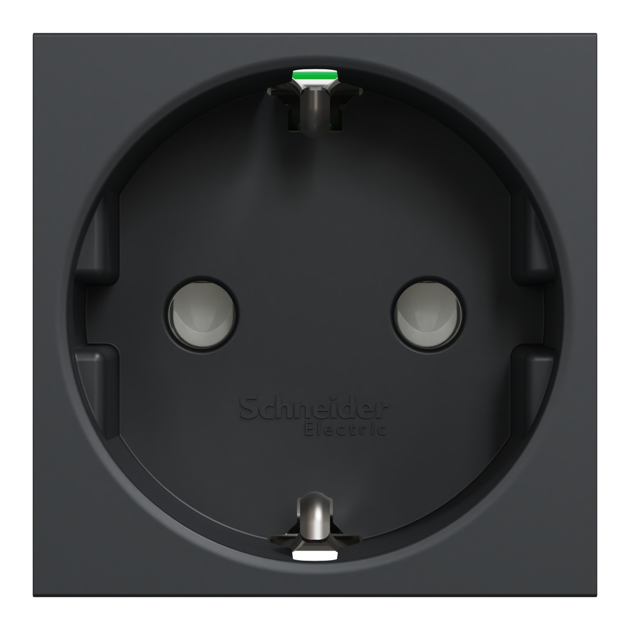 UNICA NEW Розетка із заземленням та шторками антрацит