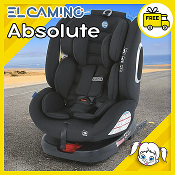 Дитяче поворотне автокрісло з народження до 36 кг з изофикс «EL CAMINO» ABSOLUTE ME 1079 (ISOFIX)
