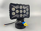 Фара LED квадратна 18 Led chip 12/24V. Широкий промінь + DRL світло + стробоскоп, світло 6500 К, IP67, фото 4