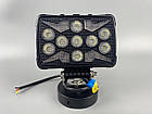 Фара LED квадратна 18 Led chip 12/24V. Широкий промінь + DRL світло + стробоскоп, світло 6500 К, IP67, фото 8