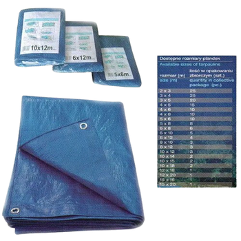 Тент 6*8м 40гр/м2 блакитний Plandeka BBC-R