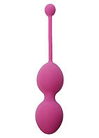 Вагінальні кульки Silicone Kegel Balls Dark Pink, 32 мм