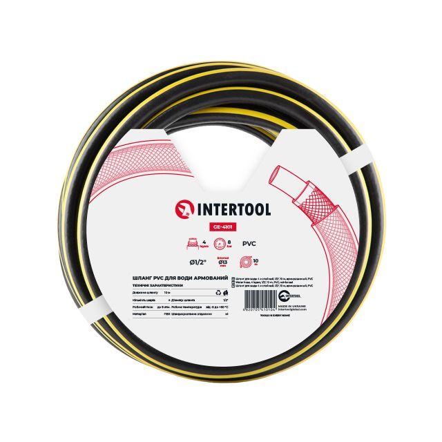 Шланг для води 4-шаровий 1/2", 10 м, армований, PVC INTERTOOL GE-4101, фото 1