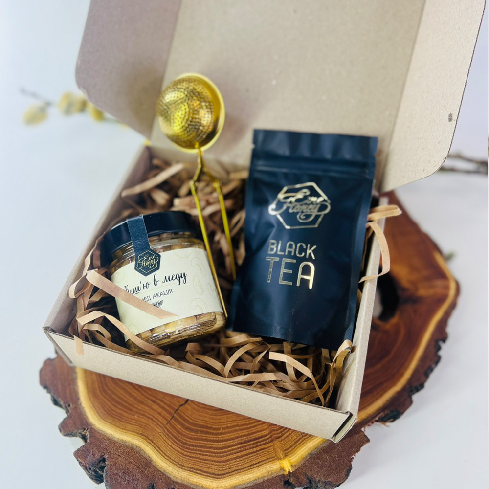 Подарунковий набір з медом "Святковий мікс", фото 1