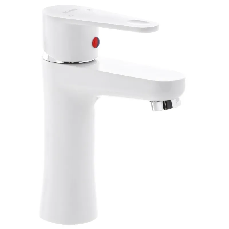 Змішувач для умивальника Plamix Vega-001 White (без підведення) (PM0685), фото 1