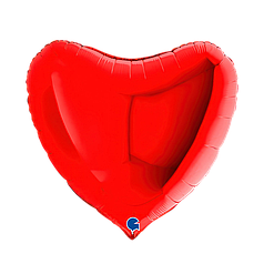 36" GRABO-ГР 026 СЕРЦЕ Металік Червоне | Red (УП)