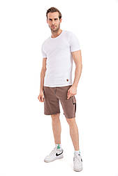 Чоловічі стильні спортивні шорти з кишенями в чорному та коричневому кольорі у великих розмірах