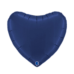 36" GRABO-ГР 032 СЕРЦЕ Сатин Синій Navy | Satin Blue Navy (УП)