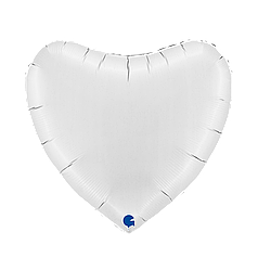 36" GRABO-ГР 018 СЕРЦЕ Сатин Біле | White (УП)