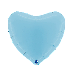 36" GRABO-ГР 004 СЕРЦЕ Макарун Блакитне | Matte Blue (УП)