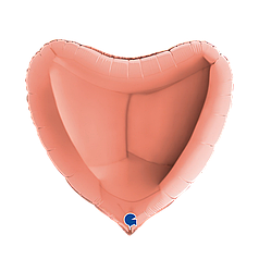 36" GRABO-ГР 028 СЕРЦЕ Металік Рожеве Золото | Rose Gold (УП)