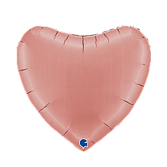 36" GRABO-ГР 044 СЕРЦЕ Сатин Рожеве Золото | Satin Rose Gold (УП)