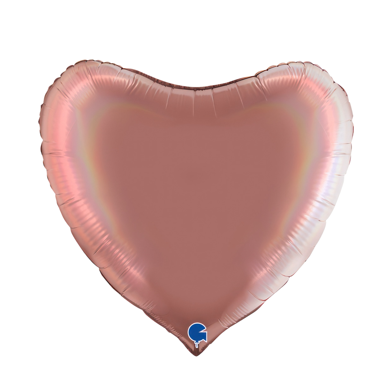 36" GRABO-ГР 061 СЕРЦЕ Голографія Сатин Рожеве Золото | Rainbow Holographic Platinum Rosè (УП)