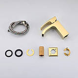 Змішувач для умивальника GAPPO G1007-3 (золото), фото 2