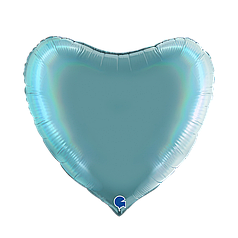 36" GRABO-ГР 060 СЕРЦЕ Голографія Сатин Морський Тенеріф | Rainbow Holographic Platinum Tenerife Sea (УП)