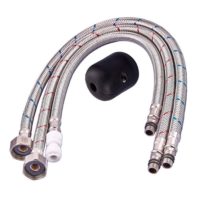 Смеситель кухонный на две воды Zerix LUX-024 Black с