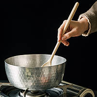 Ложка кухонна кухарська неглибока дерев'яна 35 см