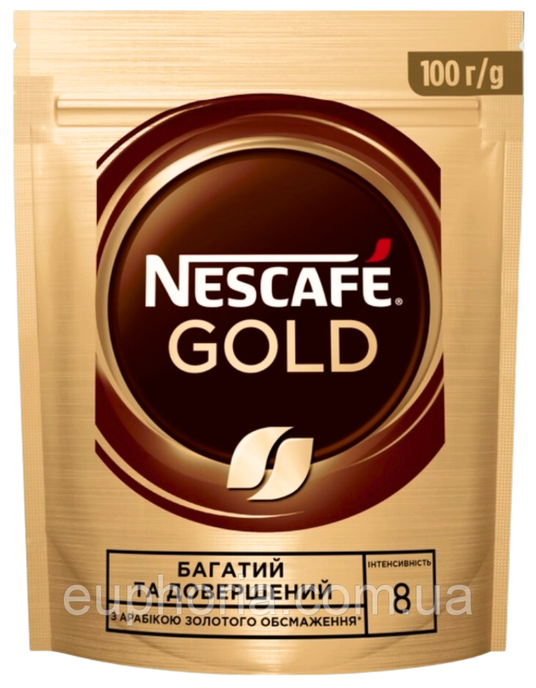 Кава розчинна натуральна Nescafe Gold 100 г
