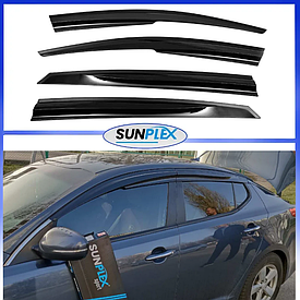 Дефлектори вікон, вітровики на Kia Optima / K5 2011-2015 (скотч) Sunplex