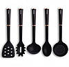 Набір кухонних приладів MAGIO, MG-1140, 5 кухонних приладів + підставка, чорний, фото 2