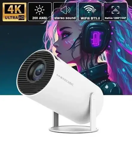 Мультимедійний портативний мініпроєктор Magcubic HY300 Android 12 З підтримкою Wi-Fi Bluetooth 4K UHD, фото 1